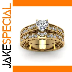 Elegant Gold and Silver Bridal Ring Set for Women