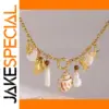 Marine-Inspired Gold Stainless Steel Necklace