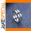 Modern Stainless Steel Blade Ring for Men and Women