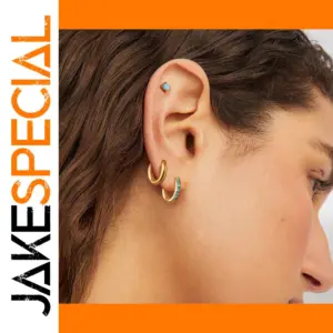 Stainless Steel Turquoise Star Earrings