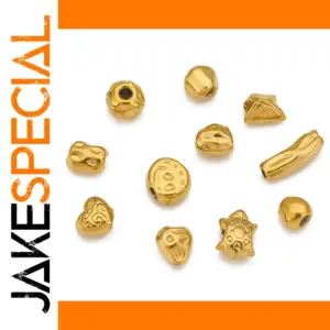 Artisanal Stainless Steel Beads Set, 6mm