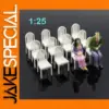 White G Scale Miniature Chairs Set of 12