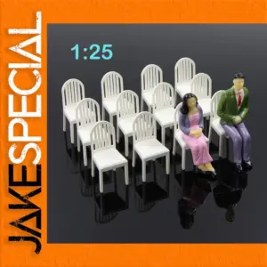 White G Scale Miniature Chairs Set of 12