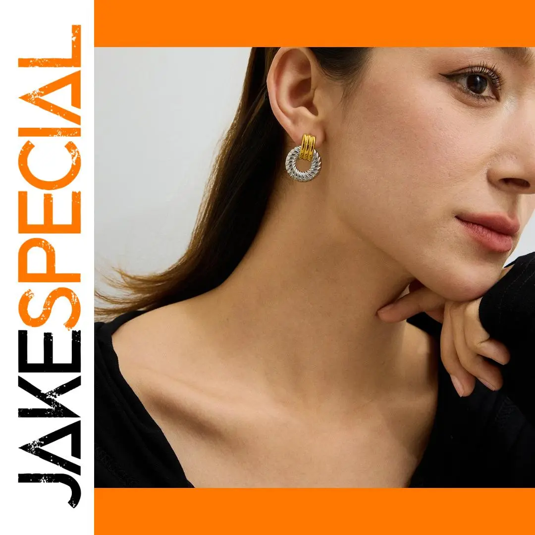 Stainless Steel Gold Geometric Earrings 1 Stainless Steel Gold Geometric Earrings