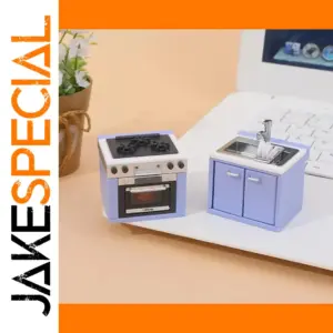 Miniature Dollhouse Kitchen Set with Gas Stove