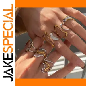 Elegant Gold Stainless Steel Stackable Ring