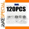 120-Piece Stainless Steel Circlip Set for Machinery
