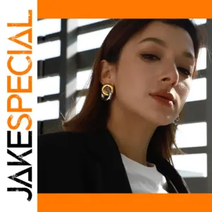 Stainless Steel Two-Tone Geometric Earrings