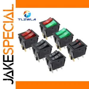 Marine-Grade 6-Pin Rocker Switch 16A/250V