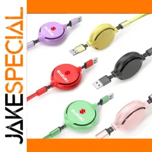 Colorful Suzuki Retractable 3-in-1 USB Cable