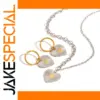 Stainless Steel Heart Jewelry Set for Women