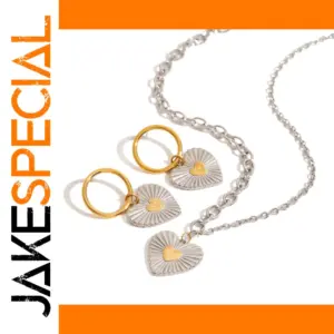 Stainless Steel Heart Jewelry Set for Women
