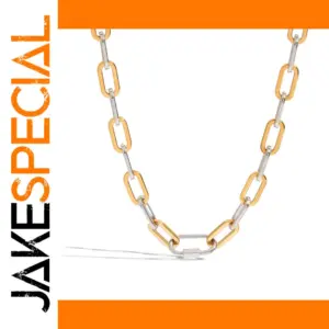 Modern Stainless Steel Two-Tone Jewelry Set