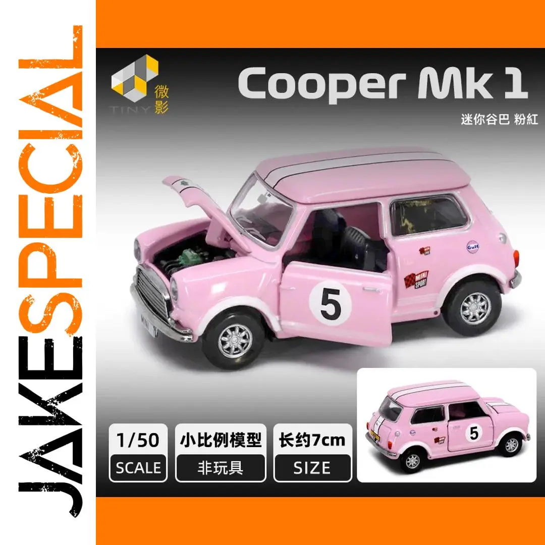 Pink Mini Cooper Mk1 Diecast Model 1:50 Scale 1 Pink Mini Cooper Mk1 Diecast Model 1:50 Scale