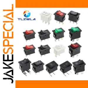 15x21mm Multi-Color Rocker Switch for Electronics