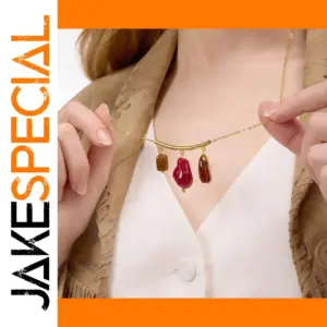 Vintage Gold Stainless Steel Pendant Necklace