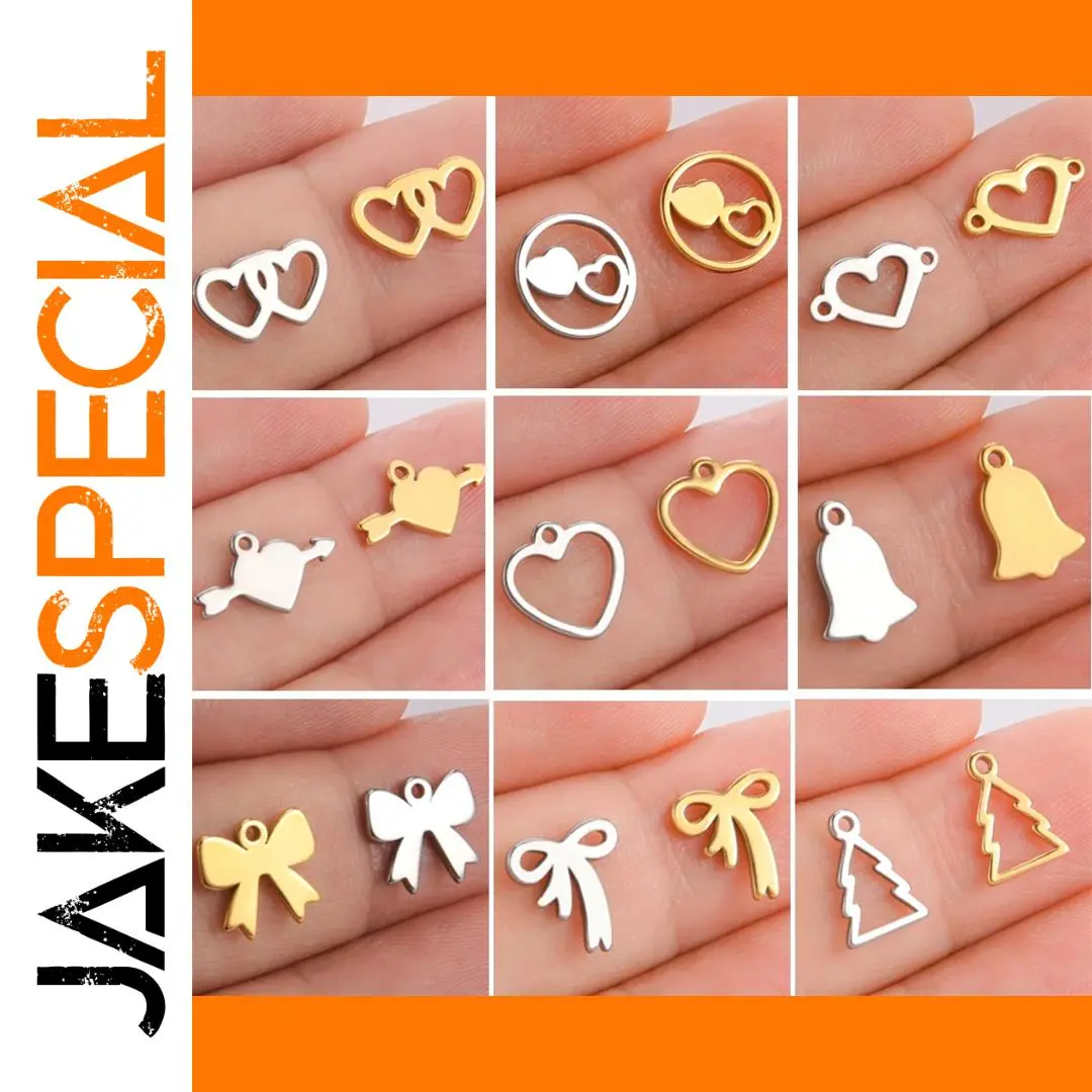 Elegant 5-Piece Stainless Steel Jewelry Charms Set 1 Elegant 5-Piece Stainless Steel Jewelry Charms Set