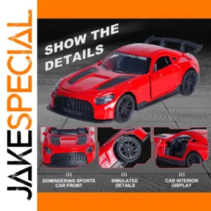 Red Alloy Sports Car Model 1:43 Scale