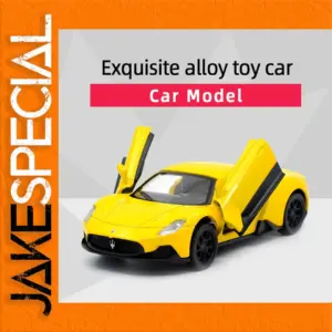 Vibrant Yellow Maserati MC20 Diecast Model