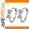 Silver Bowknot Earrings with Cubic Zirconia