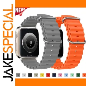 Sporty Silicone Band for Apple Watch 38-49mm