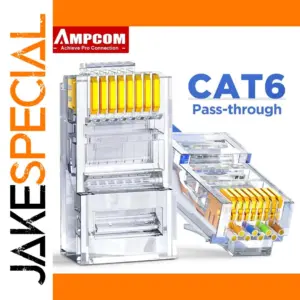 High-Speed RJ45 Pass-Through Ethernet Connector