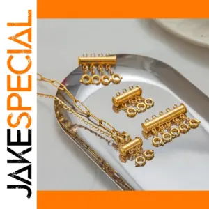 Gold stainless steel layered necklace JDN0302005