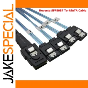 Reverse Mini-SAS SFF-8087 to 4 SATA Cable 0.5m