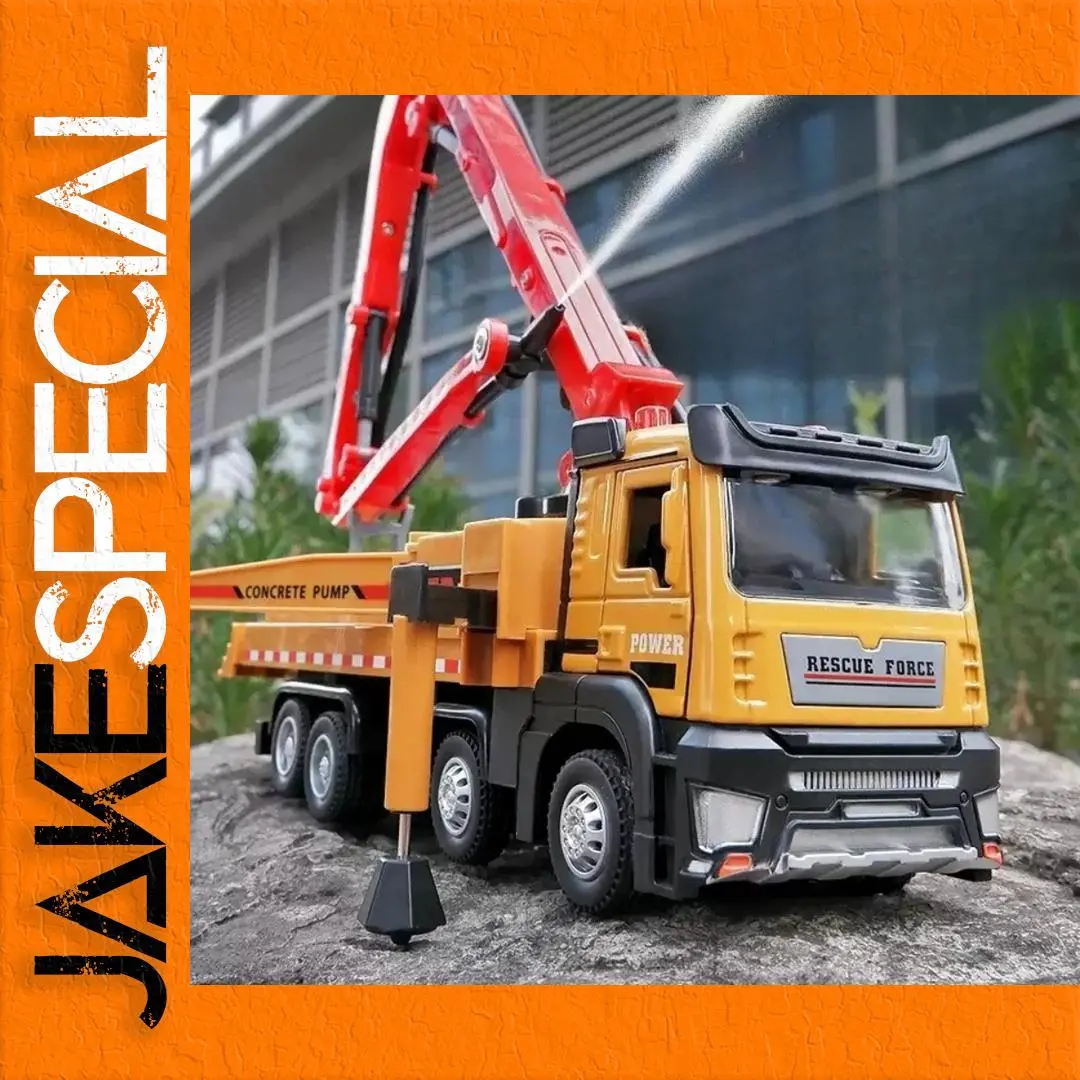 1:32 Cement Pump Truck Model with Lights 1 1:32 Cement Pump Truck Model with Lights