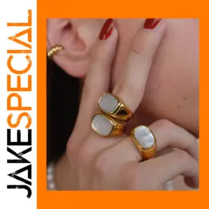 Trendy Gold Stainless Steel Ring for Women