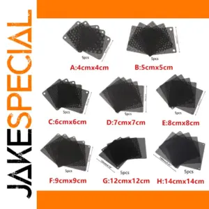 Black PVC Dust Filter Set for PC Fans