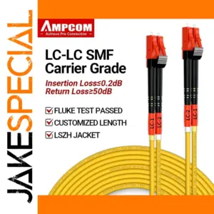 LC to LC Duplex Fiber Optic Patch Cable 40km OS2