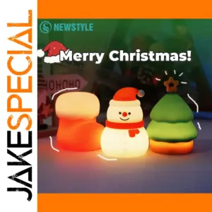 Christmas Snowman Silicone Night Light with Color-Changing LEDs