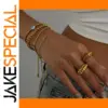 Gold Stainless Steel Chain Bracelet with Round Pattern