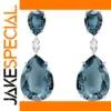 Elegant Silver Drop Earrings with Blue Gemstones