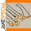 Gold Stainless Steel Pendant Necklace for Women