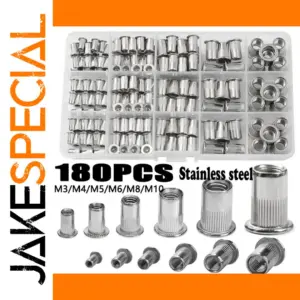 Stainless Steel Rivet Nut Set, Multiple Sizes