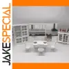 Vintage White Dollhouse Kitchen Set with Cabinet