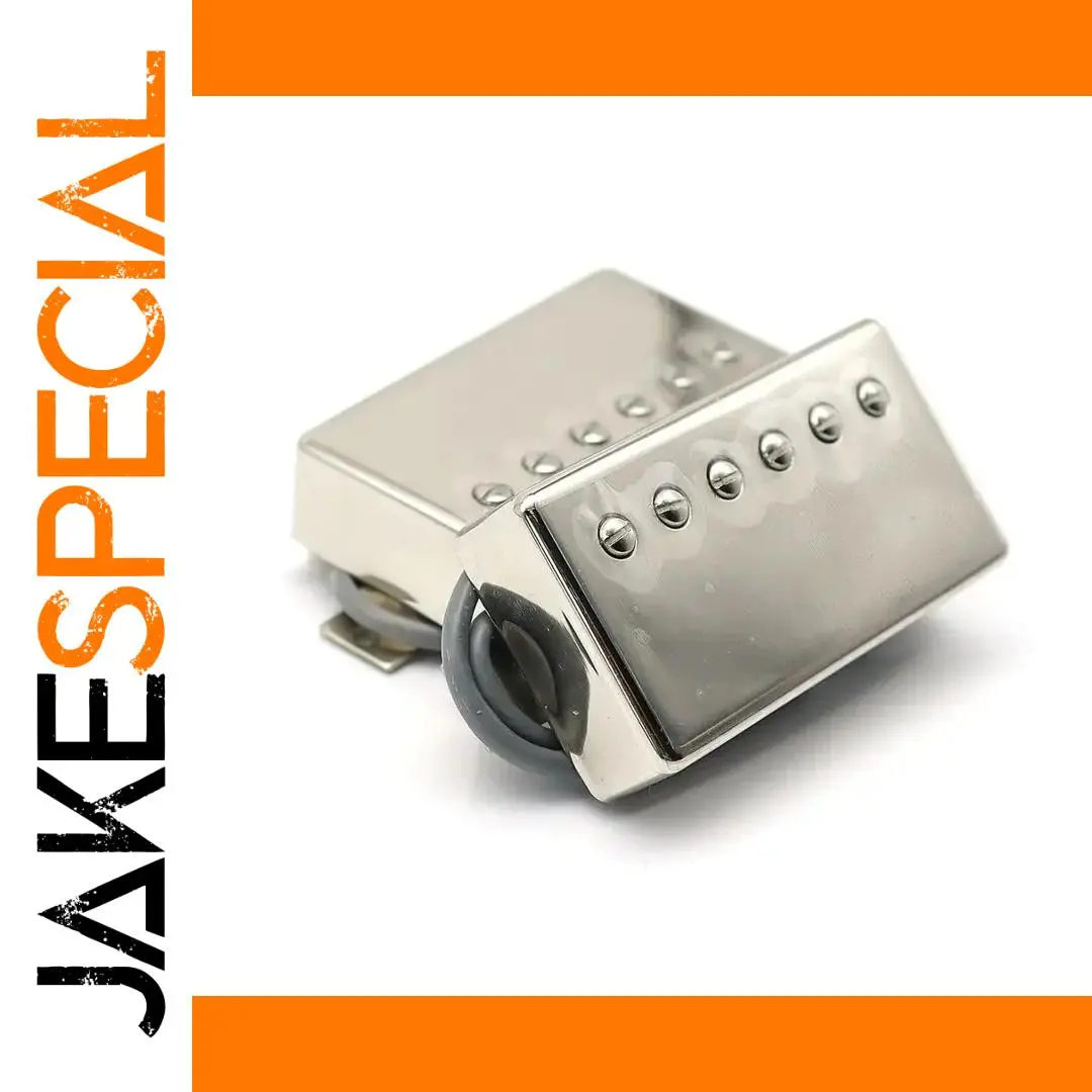 LP-style Silver Humbucker Pickup Set with Wiring Harness 1 LP-style Silver Humbucker Pickup Set with Wiring Harness