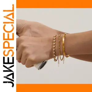 Elegant Stainless Steel Gold Bracelet for Women