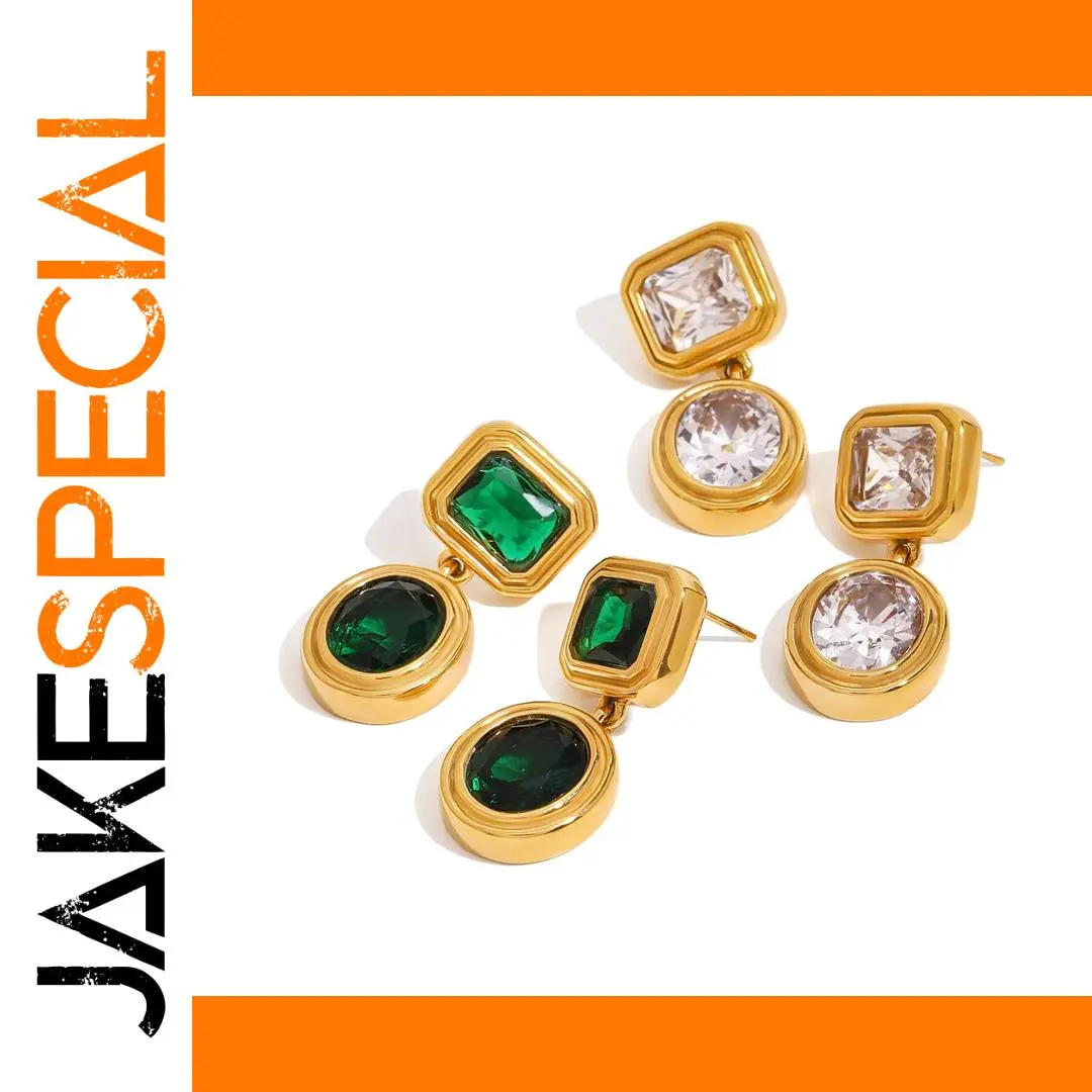 Vintage Geometric Stainless Steel Earrings Set 1 Vintage Geometric Stainless Steel Earrings Set