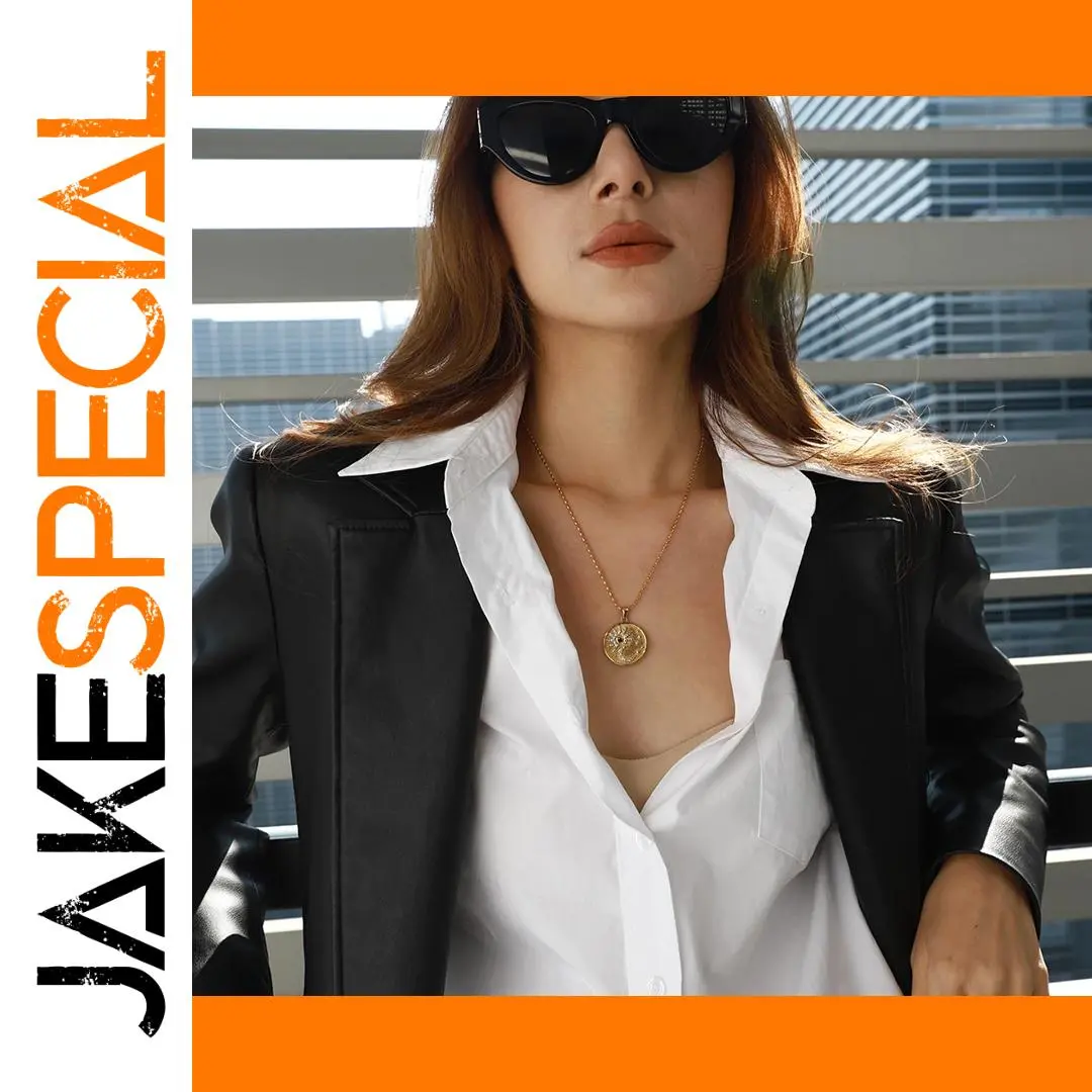 Stainless Steel Moon and Star Necklace 1 Stainless Steel Moon and Star Necklace