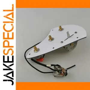 White Electric Guitar Wiring Harness with Gold Knobs