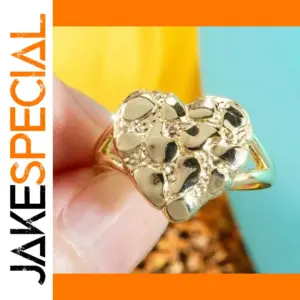 Gold Heart Cocktail Ring with Zircon in Sizes 6-10