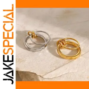 Modern Double Finger Stainless Steel Ring