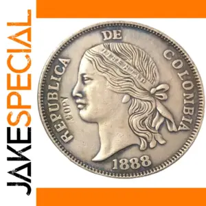 1888 Colombian Peso Replica Coin - Vintage Style