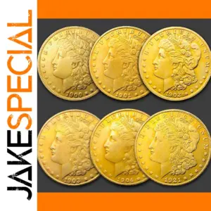 Vintage Liberty Coin Set – 6 Replica Coins, 38mm