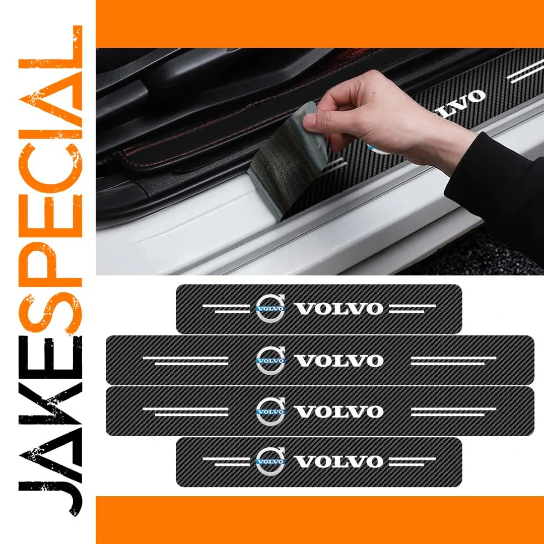 Volvo Carbon Fiber Door Sill Protectors Set 1 Volvo Carbon Fiber Door Sill Protectors Set