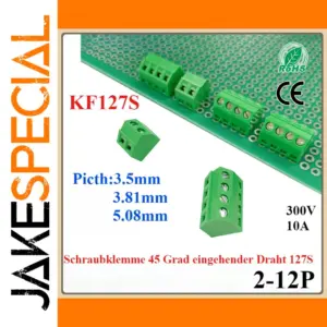 Green PCB Terminal Connectors Set with Varied Pin Counts