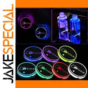 Wireless LED Car Water Coaster 6.7cm with 7 Modes